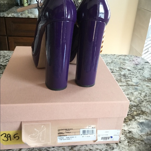 Miu Miu Vernice Patent Leather Mary Jane Platforms - Picture 6 of 8